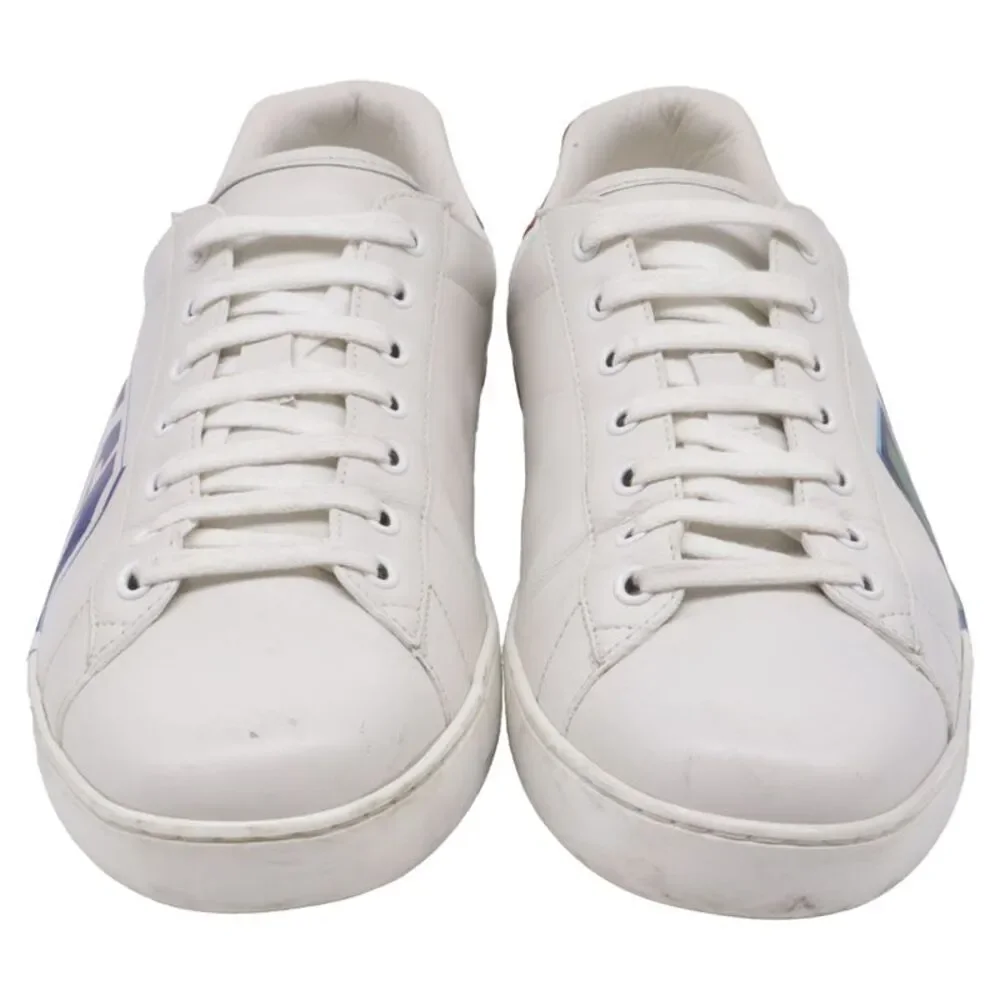 Gucci Ace Loved Sneakers in White Leather